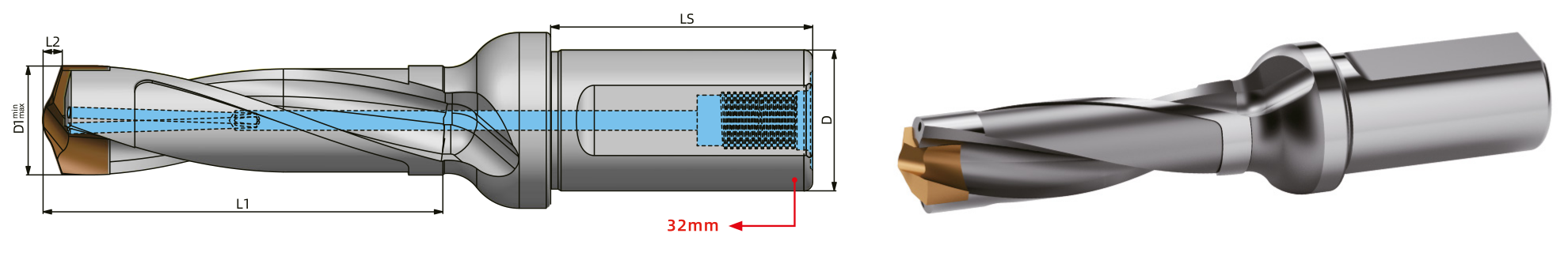 BOR Carbide Indexible Drilling Tools