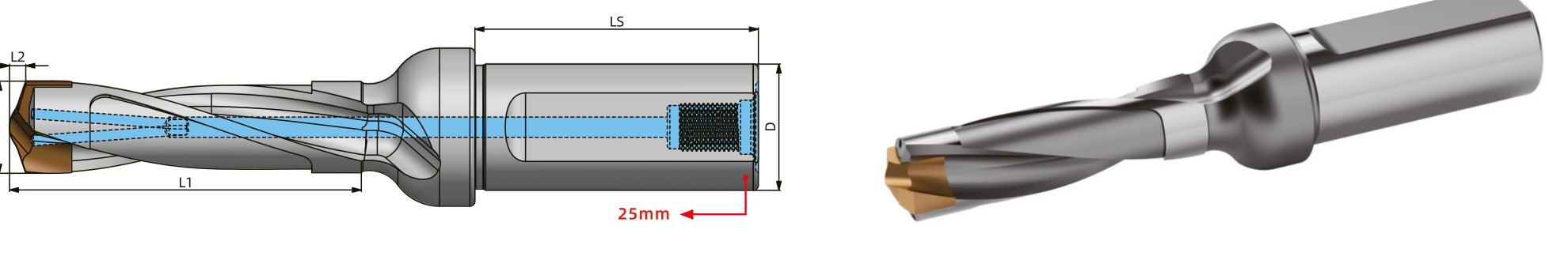 BOR Carbide Indexible Drilling Tools