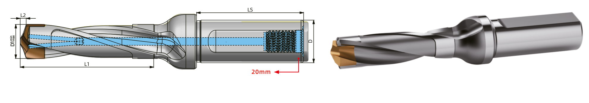 BOR Carbide Indexible Drilling Tools