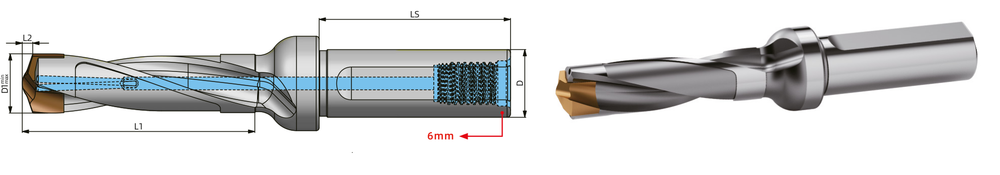 BOR Carbide Indexible Drilling Tools